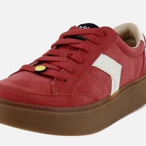 Dr Scholl’s Red Suede Smiley Sneakers